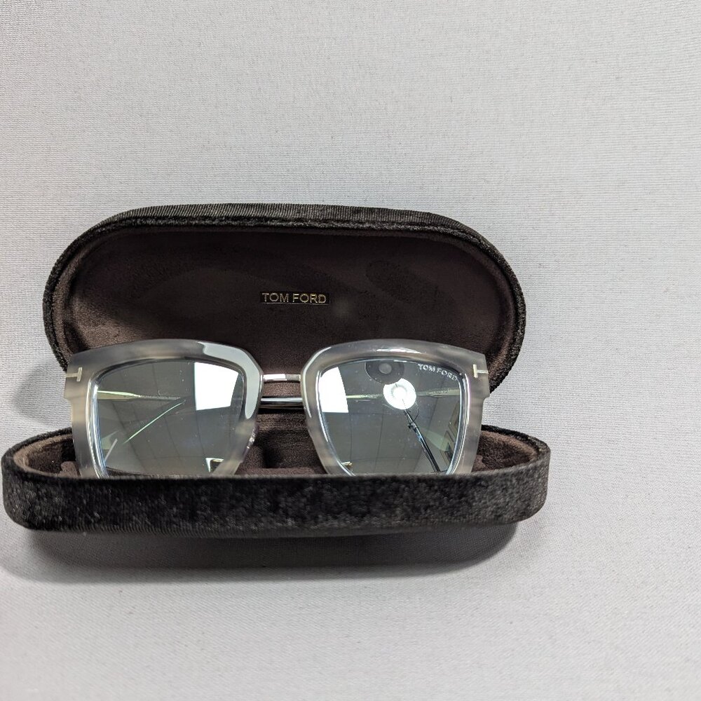 Tom Ford Lara02 Sunglasses Grey Frame Mirrored Lenses TF573 55X 52 22 140 *2